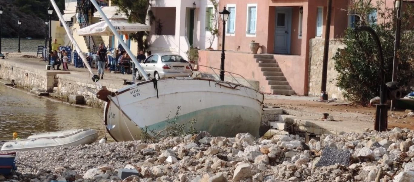 Καταστροφικό το πέρασμα της κακοκαιρίας από την Κεφαλονία - 43 βυθισμένα σκάφη ο απολογισμός